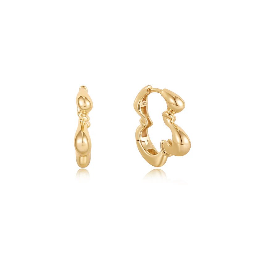 Ania Haie Gold Twisted Wave Hoop Earrings E050 - 03GAnia HaieE050 - 03G