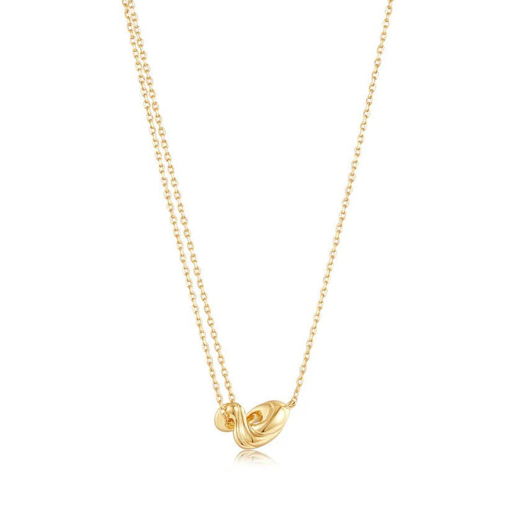 Ania Haie Gold Twisted Wave Mini Pendant Necklace N050 - 03GAnia HaieN050 - 03G