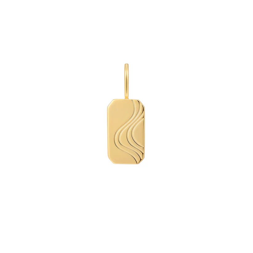 Ania Haie Gold Wave Tag Charm NC048 - 09GAnia HaieNC048 - 09G