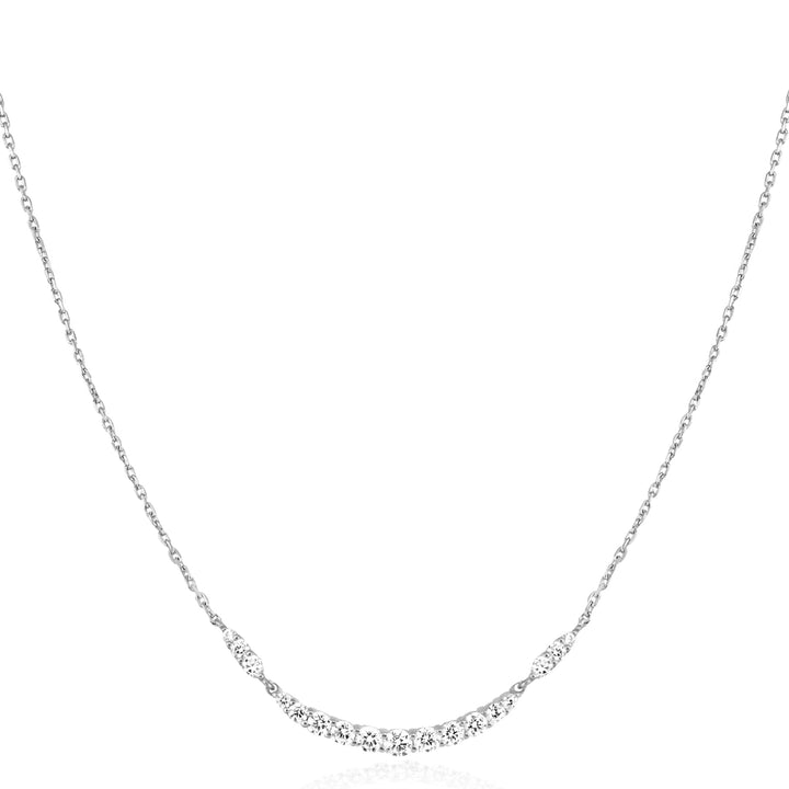 Ania Haie Silver Arc Pavé Necklace N056 - 02HAnia HaieN056 - 02H