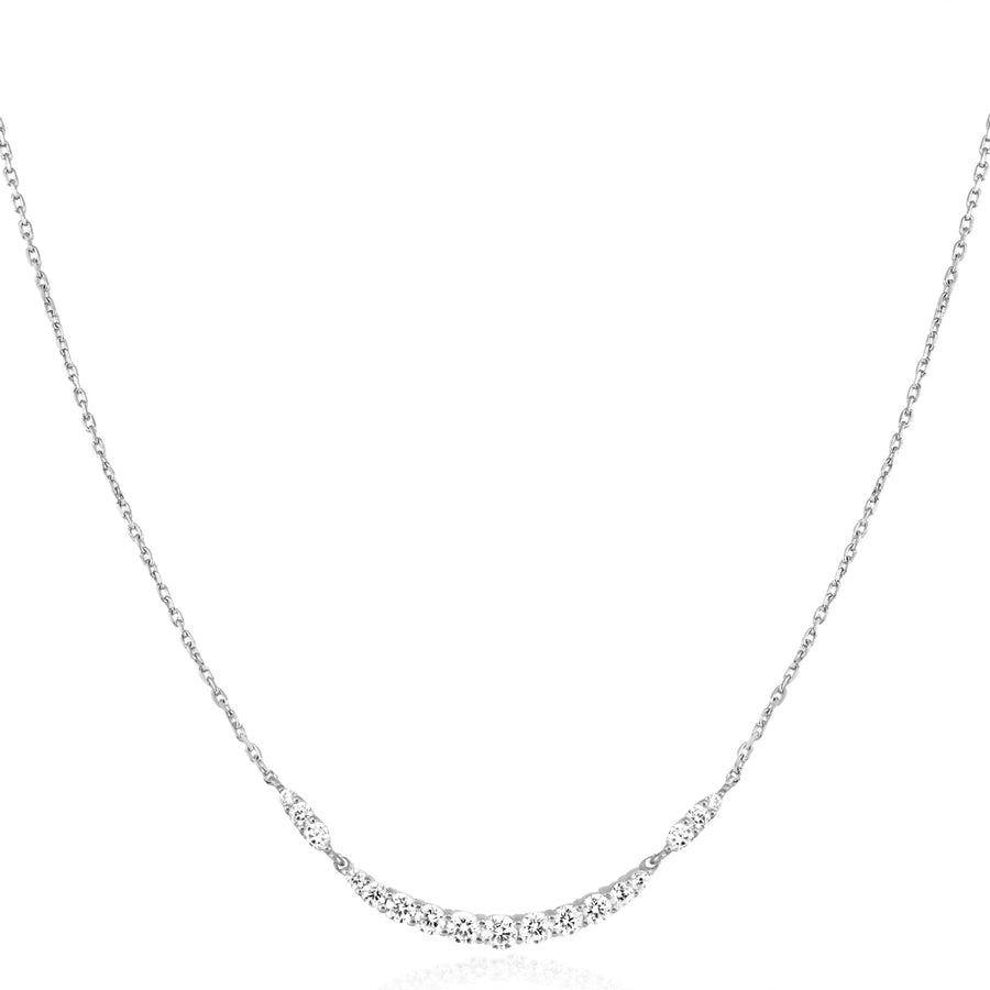 Ania Haie Silver Arc Pavé Necklace N056 - 02HAnia HaieN056 - 02H