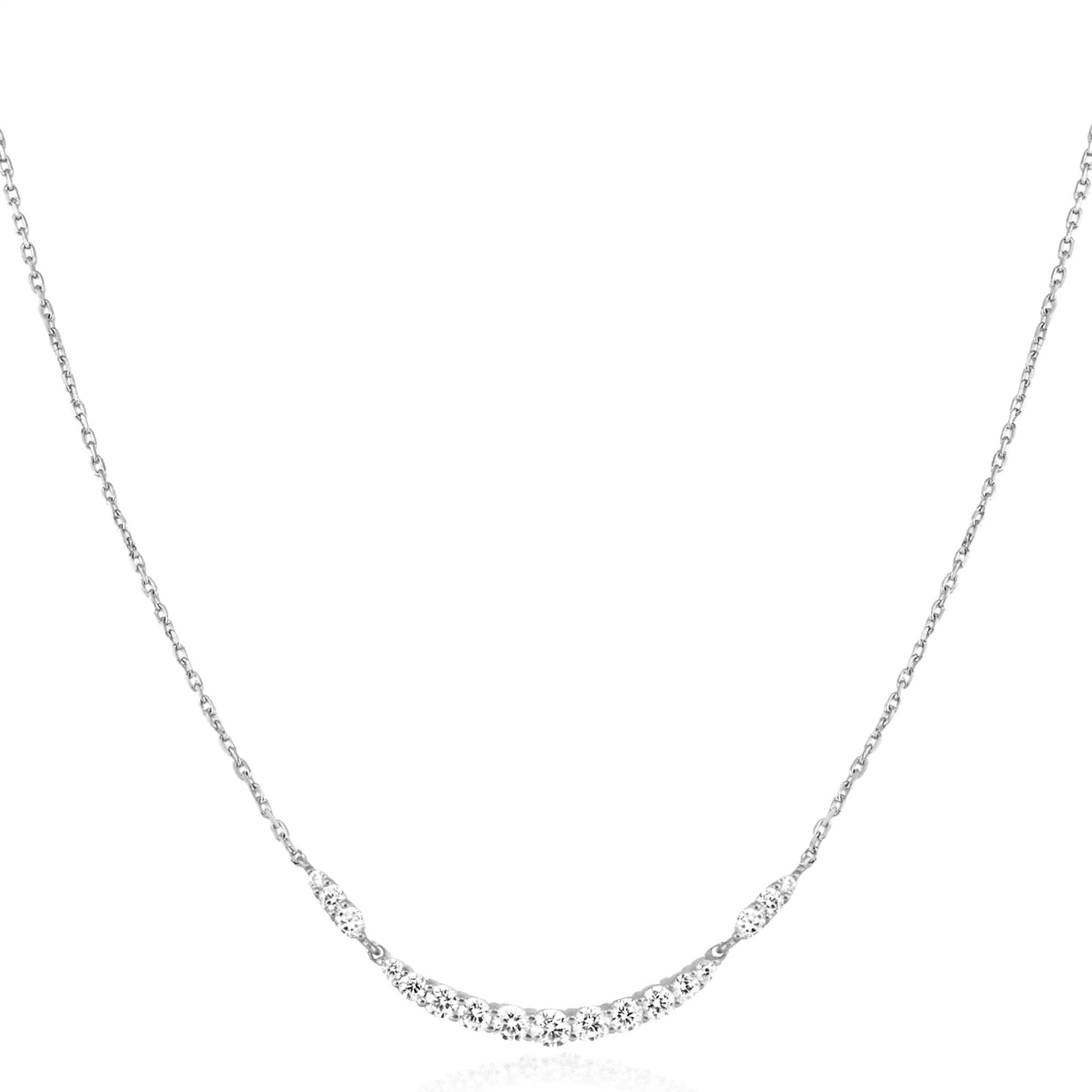 Ania Haie Silver Arc Pavé Necklace N056 - 02HAnia HaieN056 - 02H