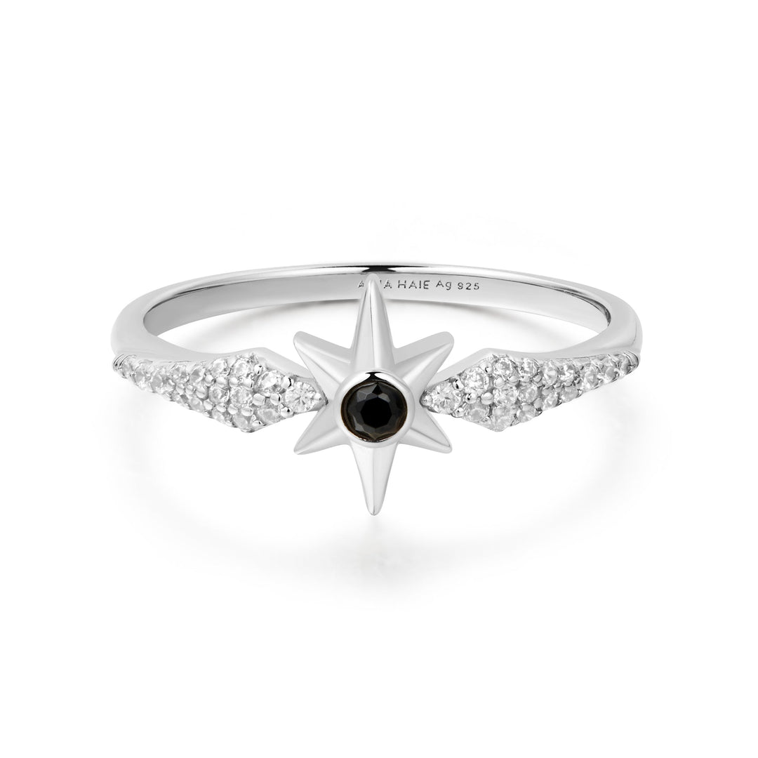 Ania Haie Silver Black Onyx Star Ring R061 - 02HAnia HaieR061 - 02H - 52