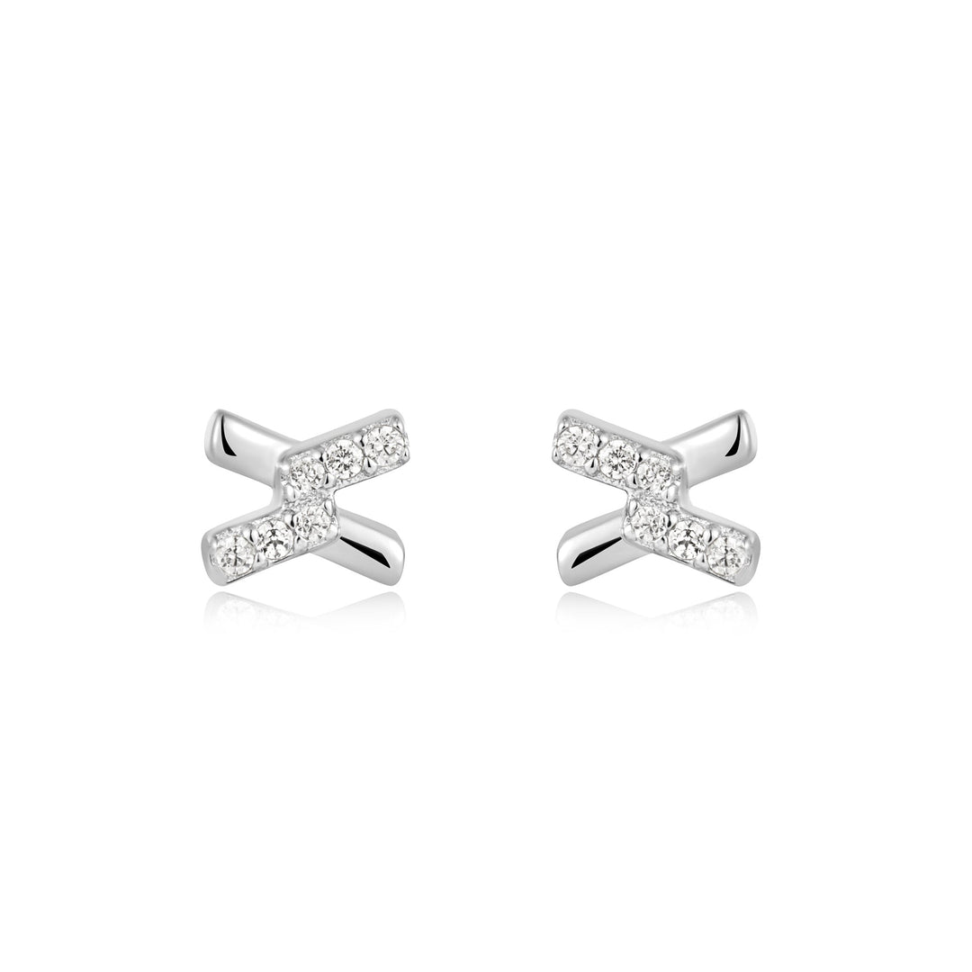 Ania Haie Silver Cross Cubic Zirconia Studs E061 - 01HAnia HaieE061 - 01H