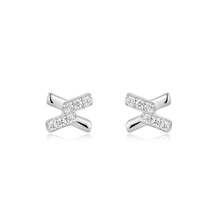 Ania Haie Silver Cross Cubic Zirconia Studs E061 - 01HAnia HaieE061 - 01H