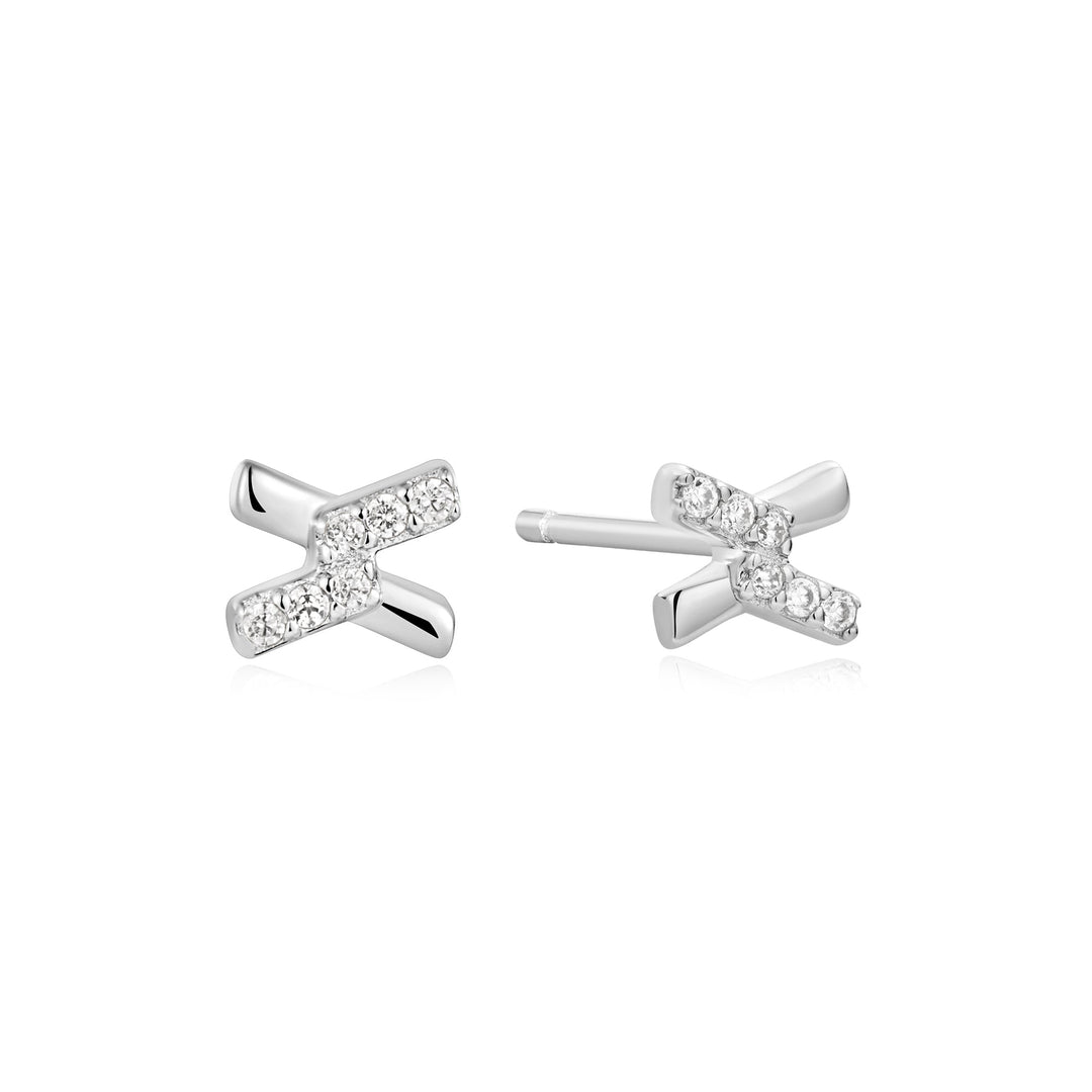 Ania Haie Silver Cross Cubic Zirconia Studs E061 - 01HAnia HaieE061 - 01H