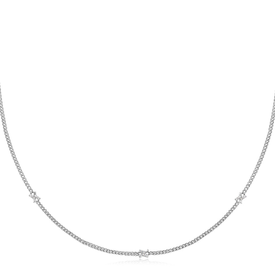 Ania Haie Silver Cross Station Necklace N061 - 05HAnia HaieN061 - 05H