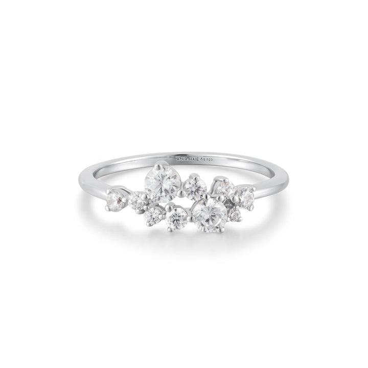 Ania Haie Silver Flower Cluster Pavé Ring R058 - 02HAnia HaieR058 - 02H - 52