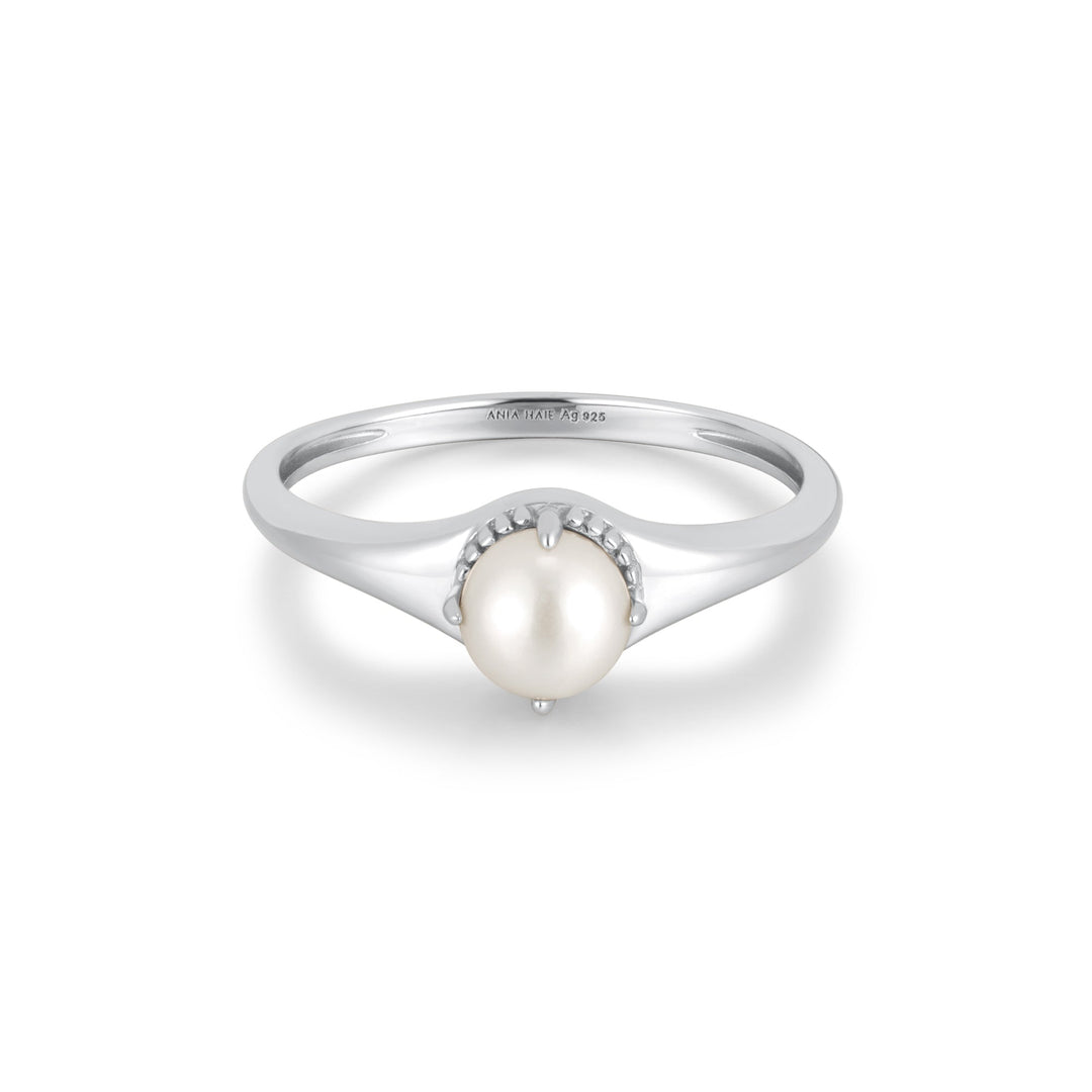 Ania Haie Silver Freshwater Pearl Stacking Ring R058 - 06HAnia HaieR058 - 06H - 52