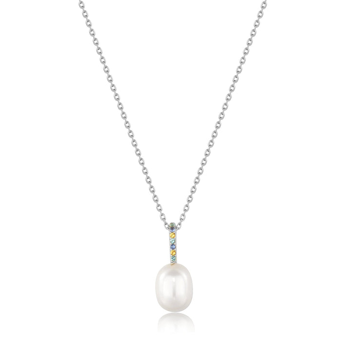 Ania Haie Silver Gem Pearl Drop Pendant Necklace N054 - 01HAnia HaieN054 - 01H