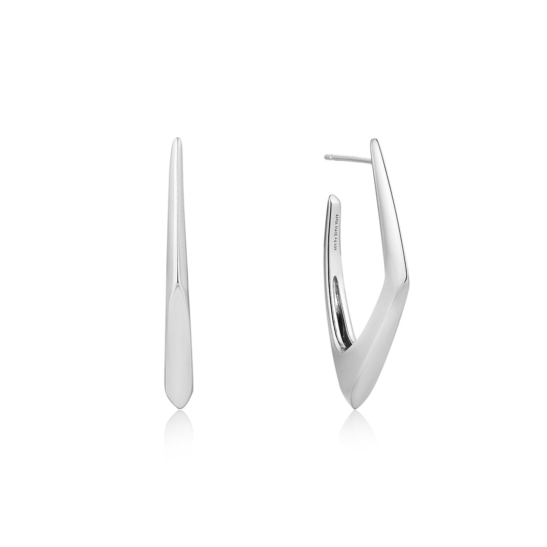 Ania Haie Silver Geometric Hoop Earrings E053 - 08HAnia HaieE053 - 08H