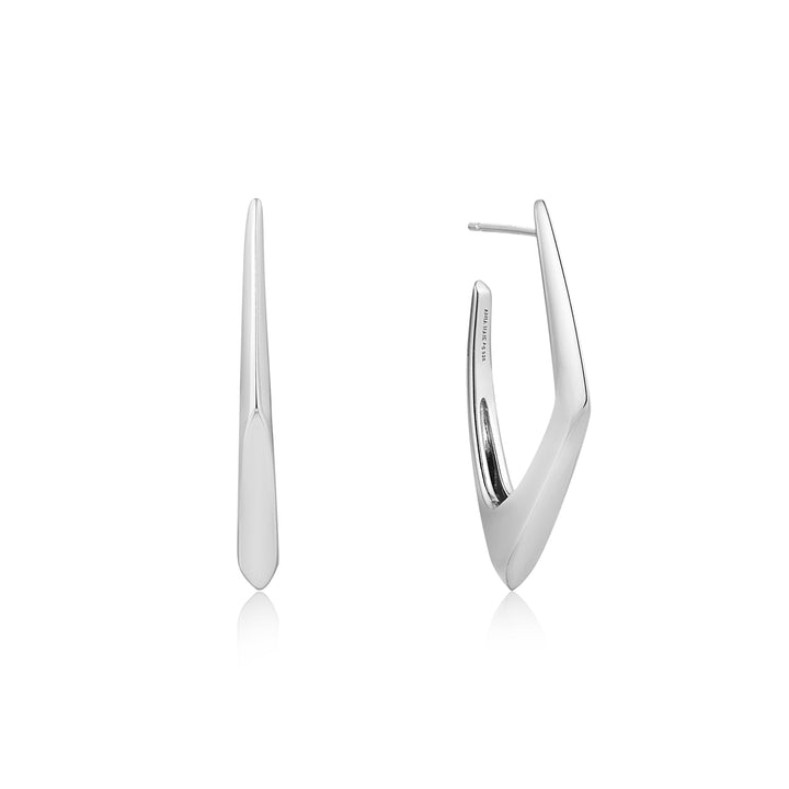 Ania Haie Silver Geometric Hoop Earrings E053 - 08HAnia HaieE053 - 08H