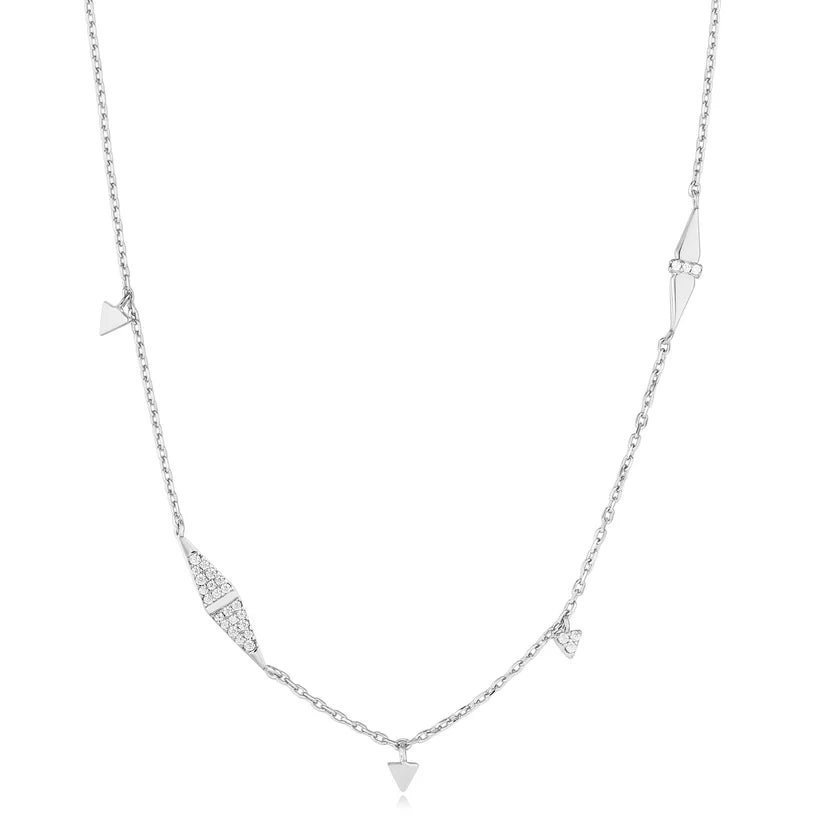 Ania Haie Silver Geometric Sparkle Chain Necklace N053 - 06HAnia HaieN053 - 06H