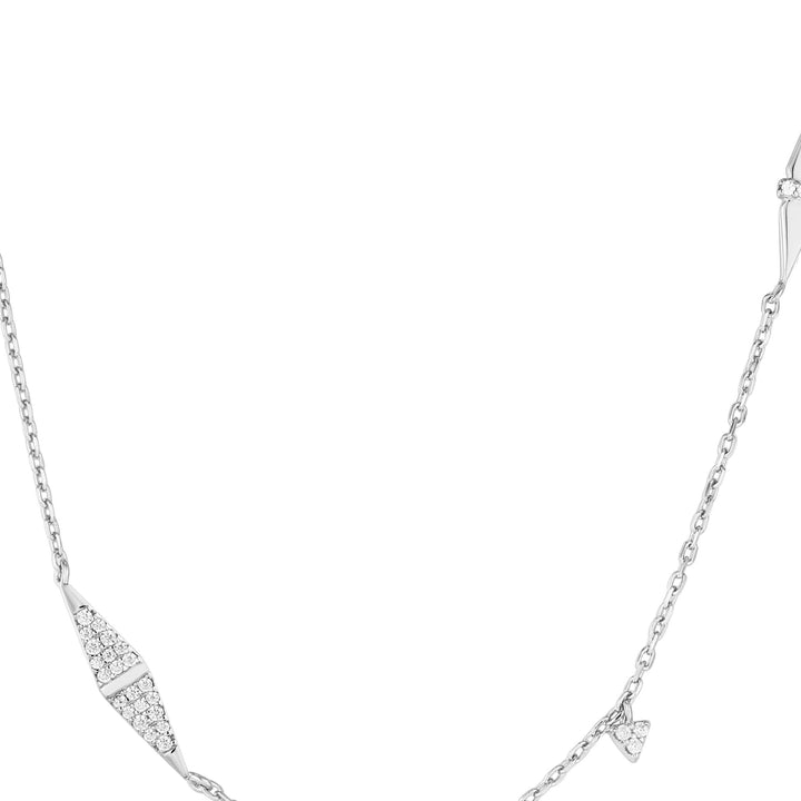 Ania Haie Silver Geometric Sparkle Chain Necklace N053 - 06HAnia HaieN053 - 06H