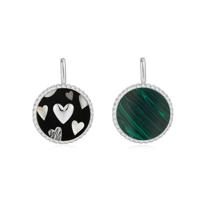 Ania Haie Silver Heart Enamel Malachite Charm NC055 - 09HAnia HaieNC055 - 09H