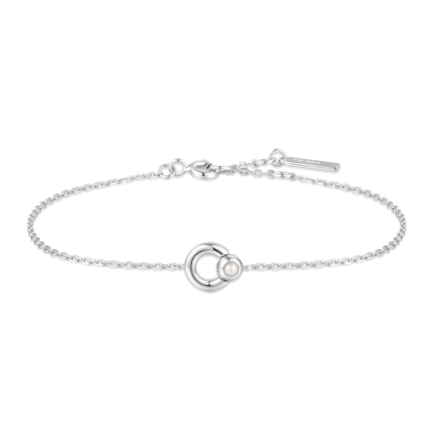 Ania Haie Silver Hoop Freshwater Pearl Bracelet B058 - 03HAnia HaieB058 - 03H