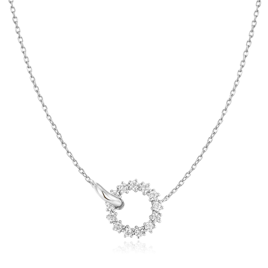 Ania Haie Silver Interlinked Circles Pavé Necklace N056 - 01HAnia HaieN056 - 01H