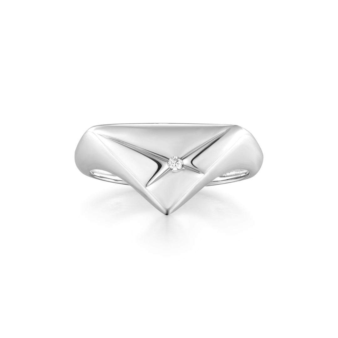 Ania Haie Silver Kiss Triangle Ring R059 - 05HAnia HaieR059 - 05H - 54