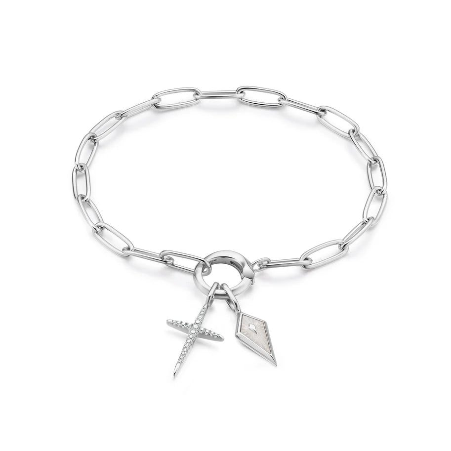 Ania Haie Silver Link Charm Chain Connector Bracelet B048 - 01HAnia HaieB048 - 01H