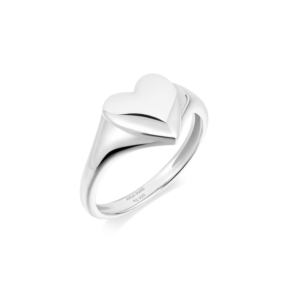 Ania Haie Silver Love Signet Ring R057 - 02HAnia HaieR057 - 02H - 52