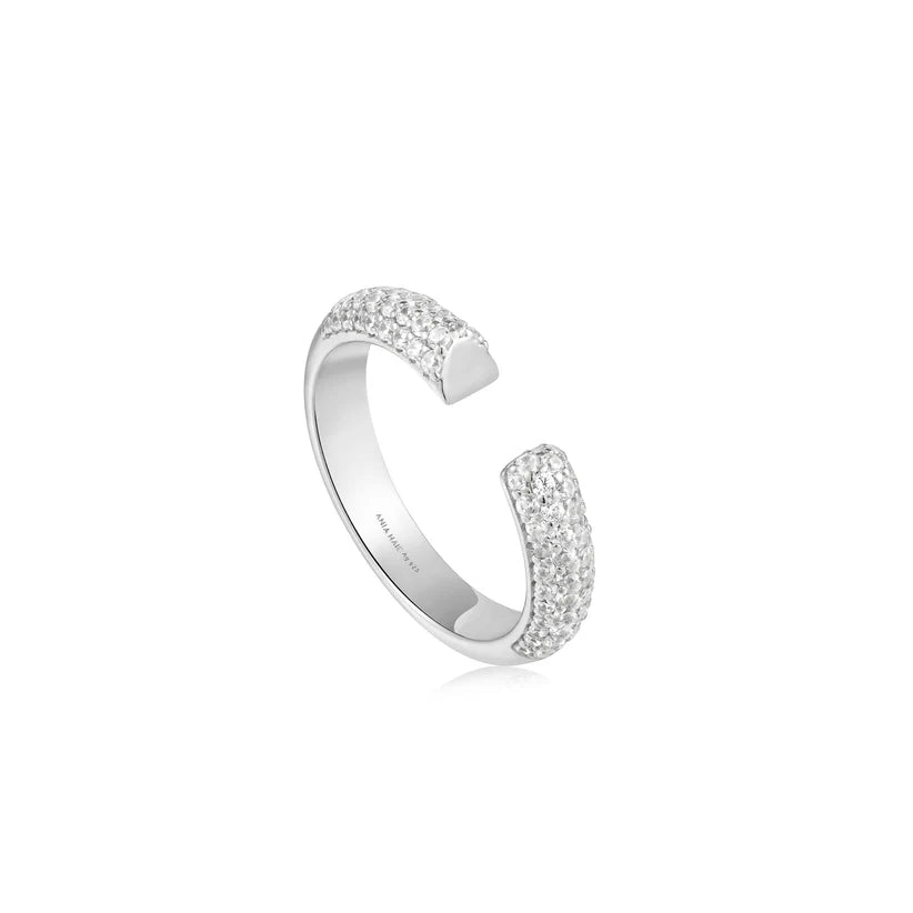 Ania Haie Silver Pavé Adjustable Ring R051 - 01HAnia HaieR051 - 01H