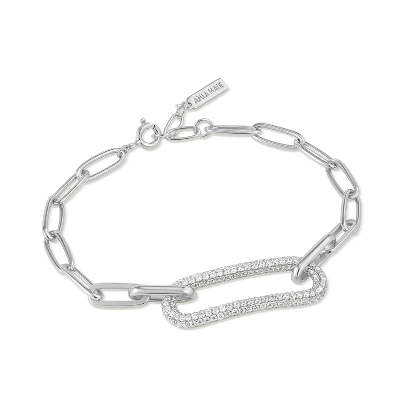 Ania Haie Silver Pavé Link Bracelet B051 - 01HAnia HaieB051 - 01H