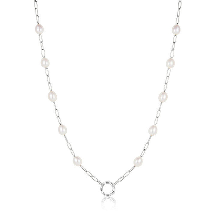 Ania Haie Silver Pearl Chain Charm Connector Necklace N055 - 03HAnia HaieN055 - 03H