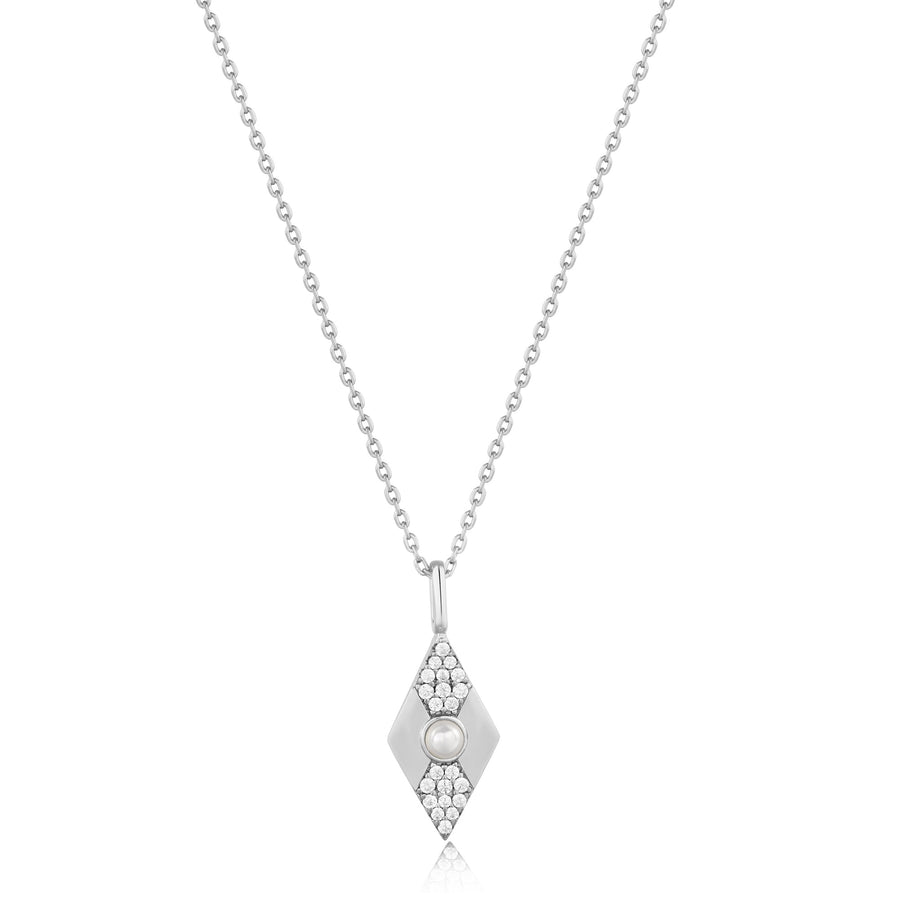 Ania Haie Silver Pearl Geometric Pendant Necklace N054 - 03HAnia HaieN054 - 03H