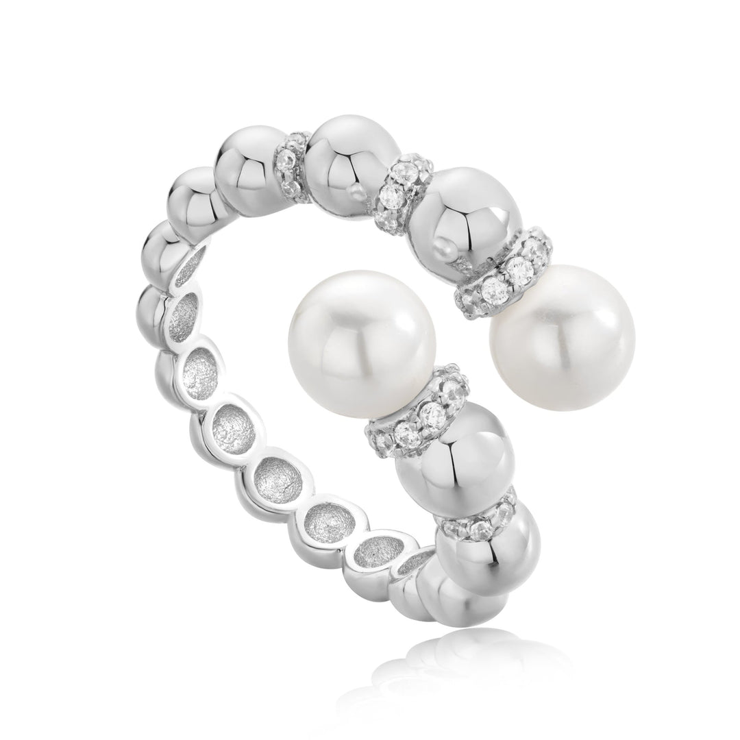 Ania Haie Silver Pearl Sparkle Wrap Ring R054 - 05HAnia HaieR054 - 05H