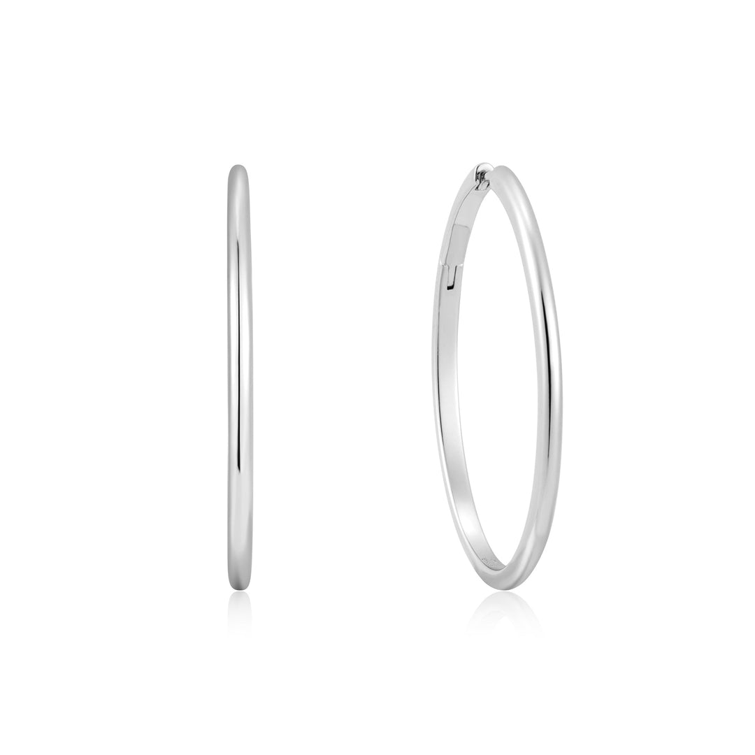 Ania Haie Silver Plain Oversized Hoops E059 - 21HAnia HaieE059 - 21H