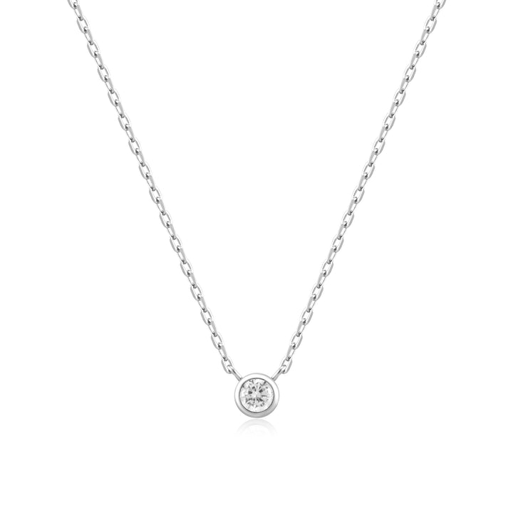 Ania Haie Silver Round Solitaire Cubic Zirconia Necklace N059 - 01HAnia HaieN059 - 01H