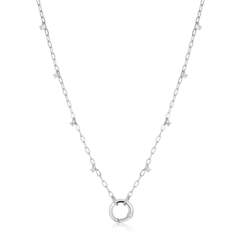 Ania Haie Silver Shimmer Chain Charm Connector Necklace N052 - 07HAnia HaieN052 - 07H