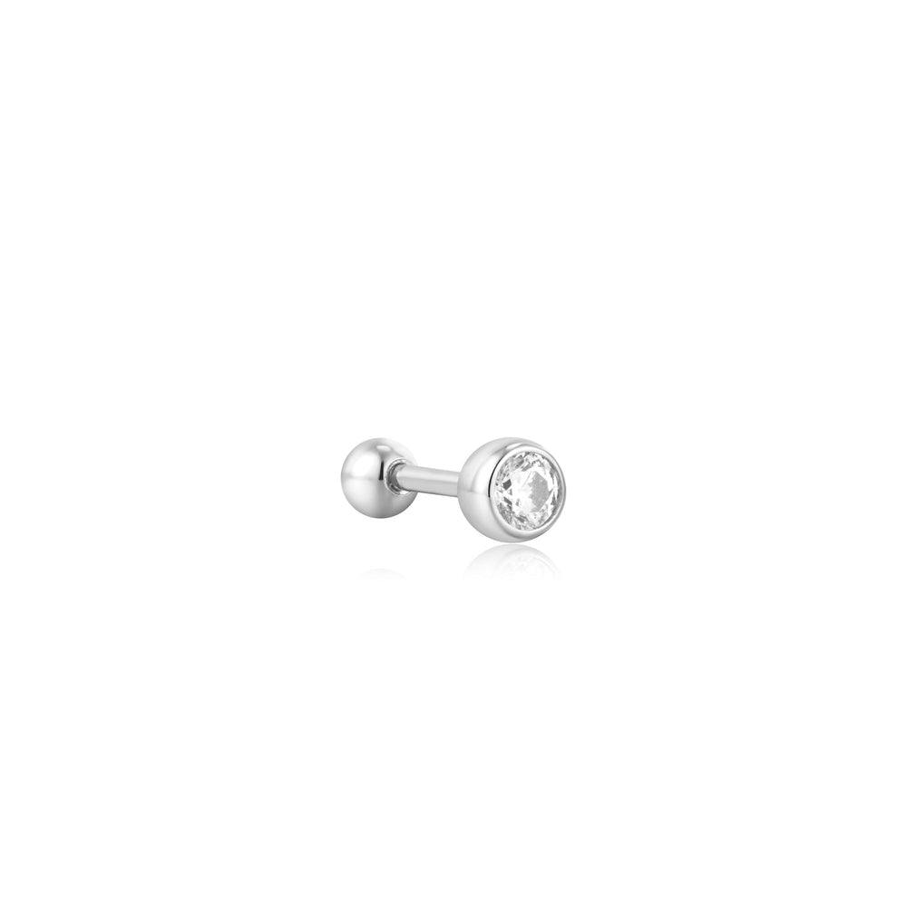 Ania Haie Silver Solitaire Cubic Zirconia Barbell E059 - 01HAnia HaieE059 - 01H