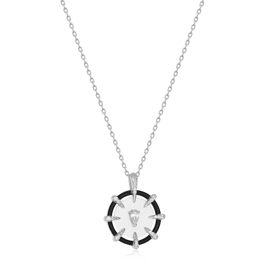 Ania Haie Silver Sparkle Point Medallion Necklace N053 - 08HAnia HaieN053 - 08H