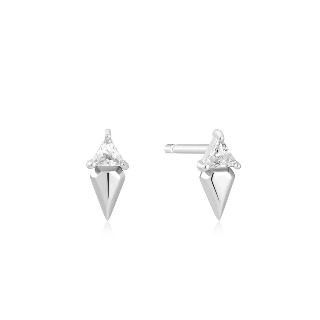 Ania Haie Silver Triangle Cubic Zirconia Geometric Stud Ear Jackets E059 - 04HAnia HaieE059 - 04H