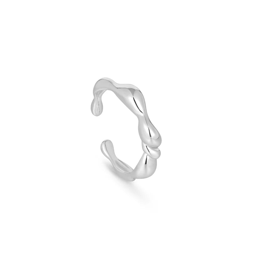 Ania Haie Silver Twisted Wave Adjustable Ring R050 - 01HAnia HaieR050 - 01H