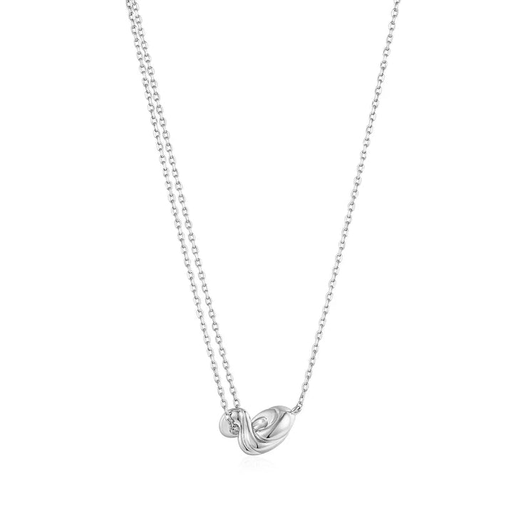 Ania Haie Silver Twisted Wave Mini Pendant Necklace N050 - 03HAnia HaieN050 - 03H