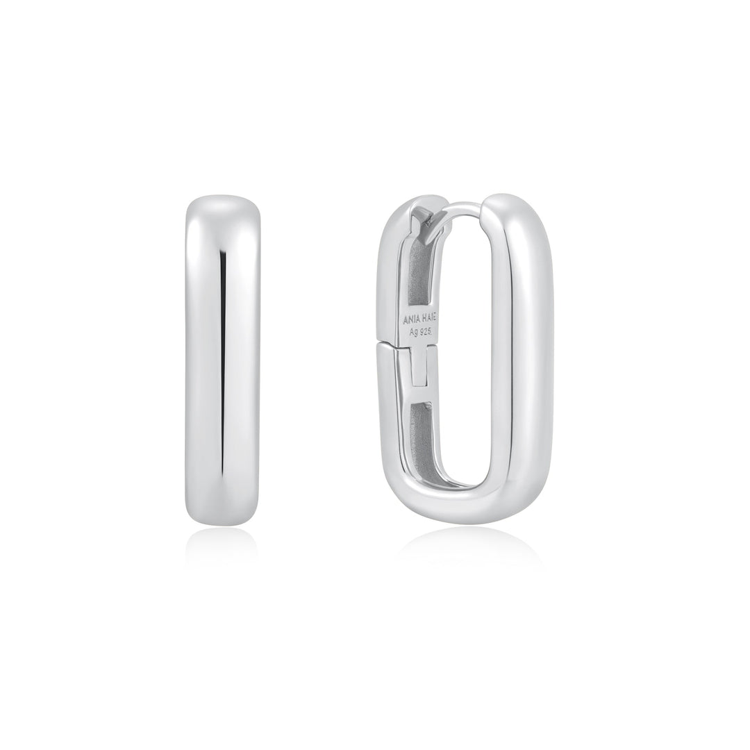 Ania Haie Silver Wide Paper Clip Earrings E058 - 08HAnia HaieE058 - 08H