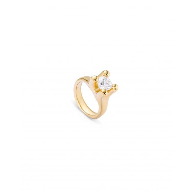 Anima 18k Gold Plated White Zirconia RingUNOde50ANI0805BLNORO12