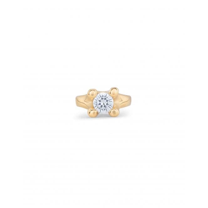 Anima 18k Gold Plated White Zirconia RingUNOde50ANI0805BLNORO12