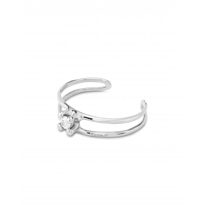 Anima Silver Plated Rigid Central White Zirconia Bangle PUL2432BLNMTLUNOde50PUL2432BLNMTL