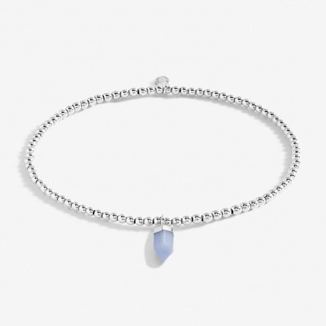Anklet Blue Agate Crystal Silver Plated Anklet 23cm Stretch Anklet 6946Joma Jewellery6946