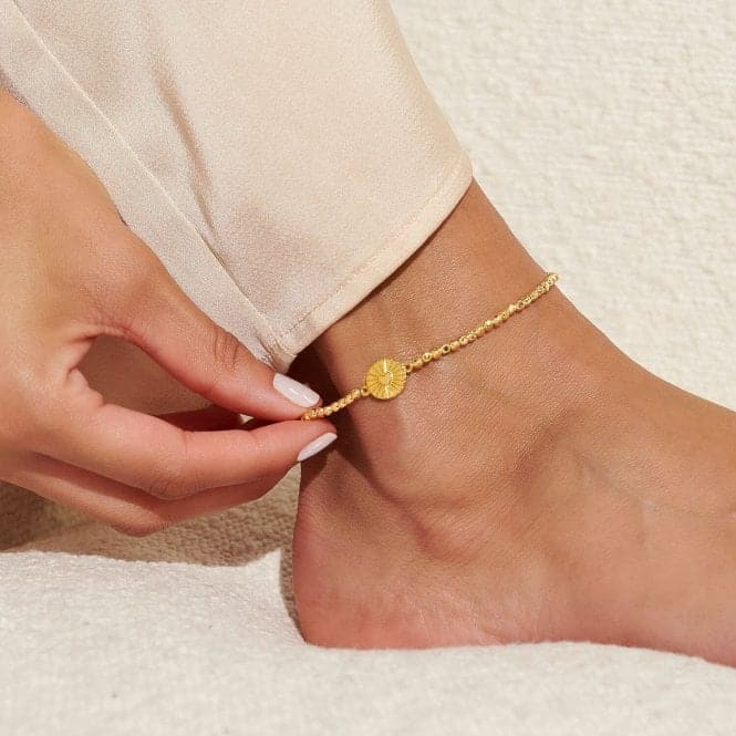 Anklet Heart Gold Plated Anklet 23cm Stretch Anklet 6941Joma Jewellery6941