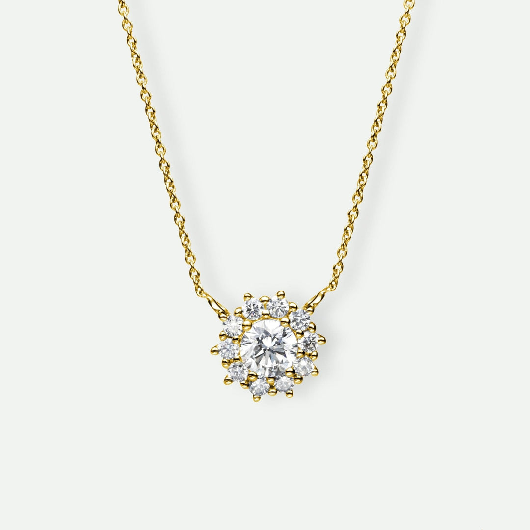 Anya | 9ct Yellow Gold 0.36ct tw Lab Grown Diamond Cluster PendantCreated BrillianceBA0072568