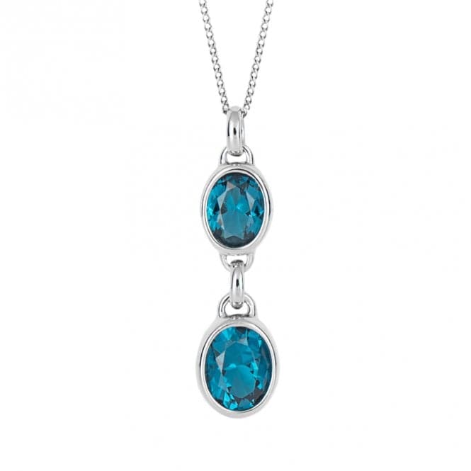 Aqua Nano Crystal Double Drop Pendant P5199TFiorelli SilverP5199T