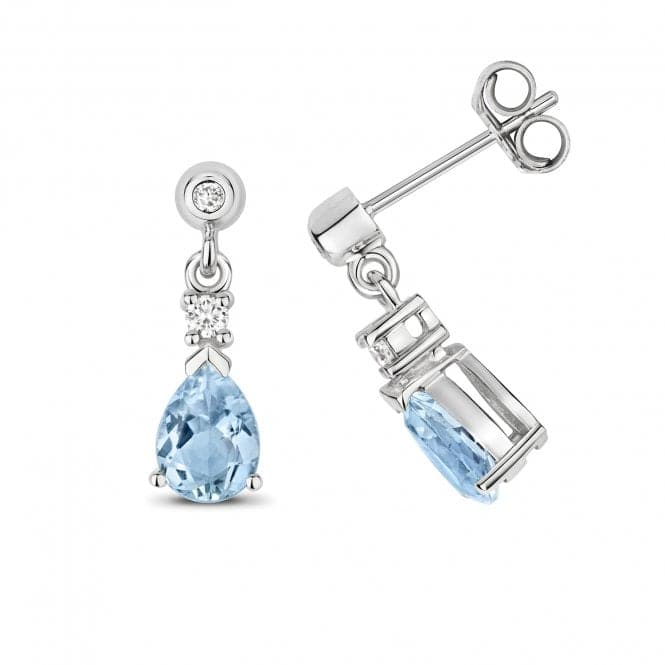 Aquamarine Drop Pear Earrings ED245WAQGemstones JewelleryED245WAQ