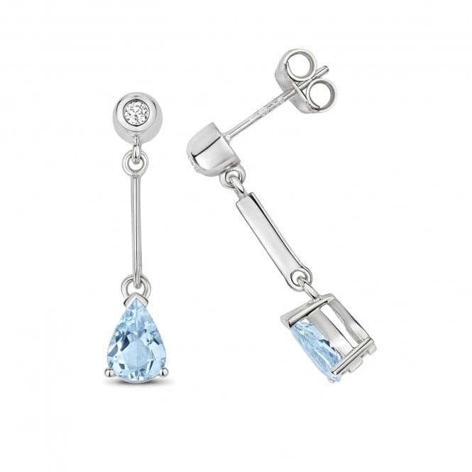 Aquamarine Drop Pear Earrings ED246WAQGemstones JewelleryED246WAQ