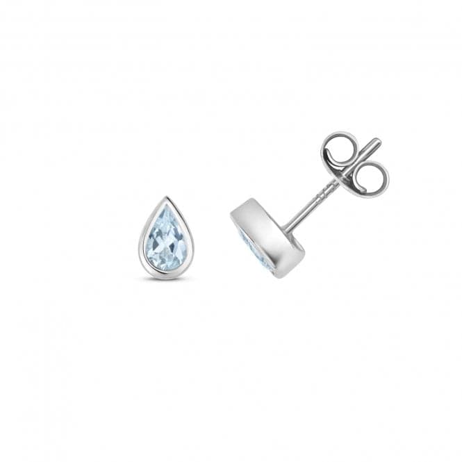 Aquamarine Earring Stud Pear Earrings ED403WAQGemstones JewelleryED403WAQ