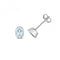 Aquamarine Stud Oval Earrings ED283WAQGemstones JewelleryED283WAQ
