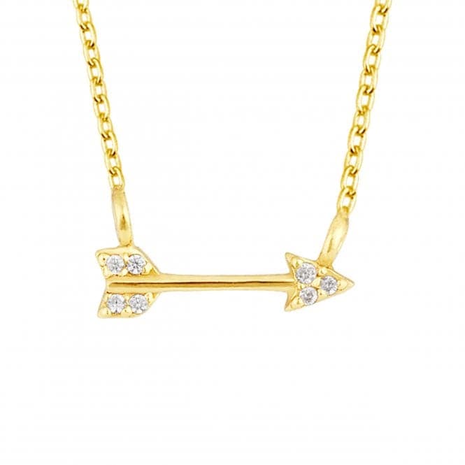 Arrow 18" Zirconia Gold Plated Necklace 9450GCZDew9450GCZ